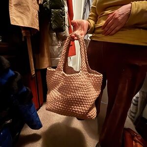 Woven light pink Tote Bag